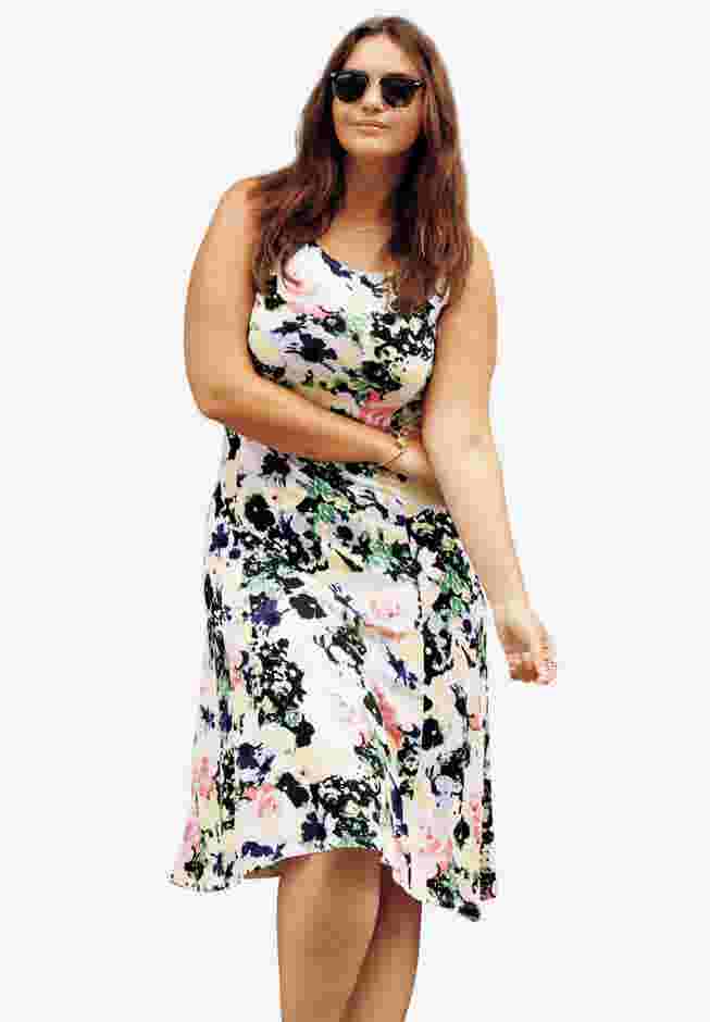 Sleeveless Knit Fit and Flare Knit Dress image number 0