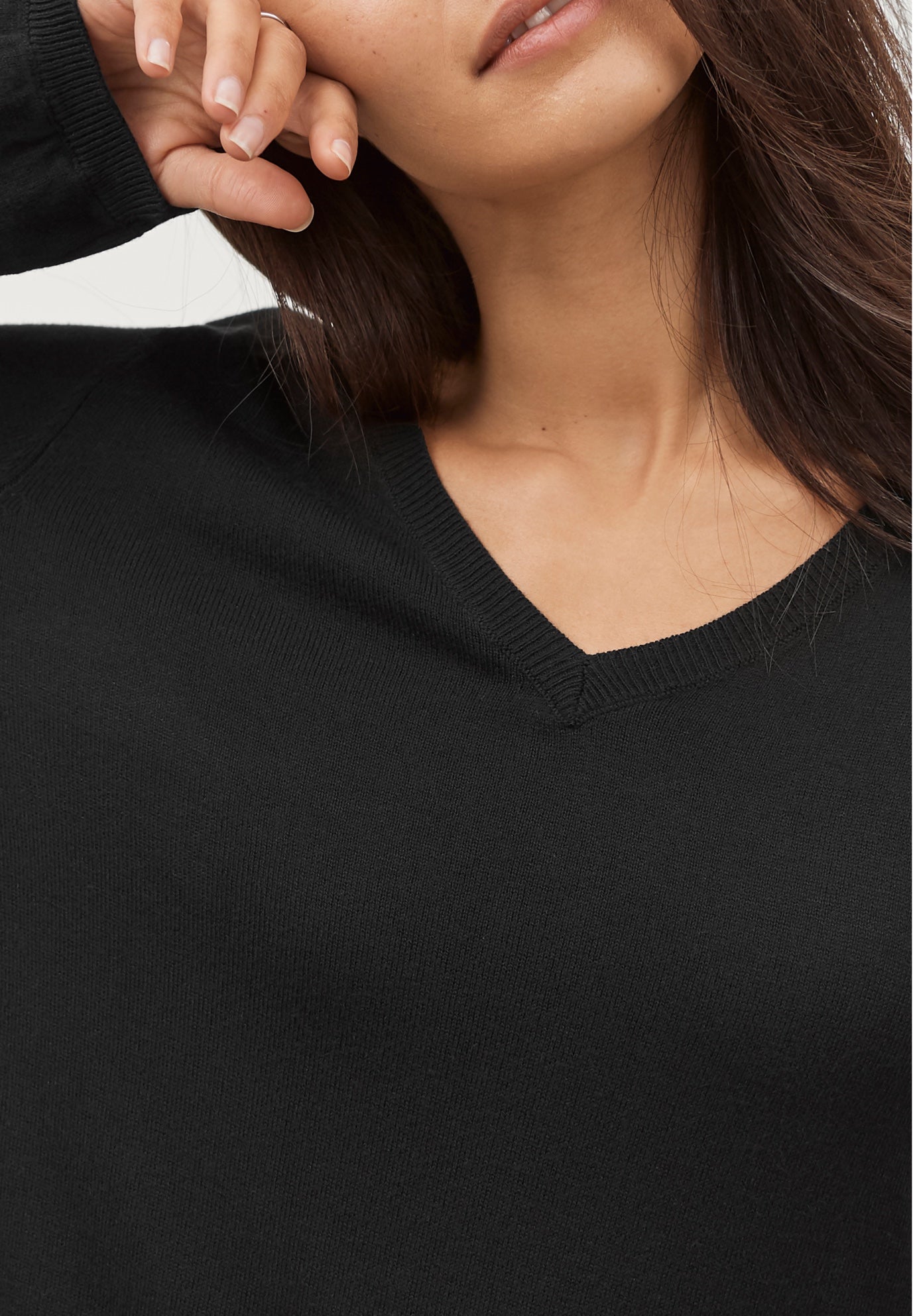 V-Neck Sweater Tunic image number 1