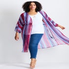 Tie-Front Duster Kimono image number null
