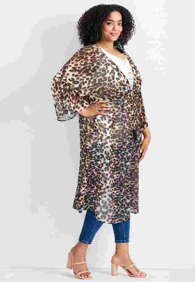 Tie-Front Duster Kimono image number 2