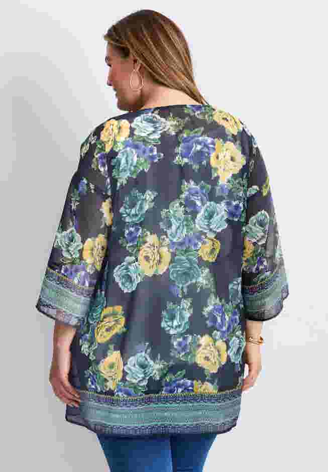 Bell Sleeve Kimono image number 1