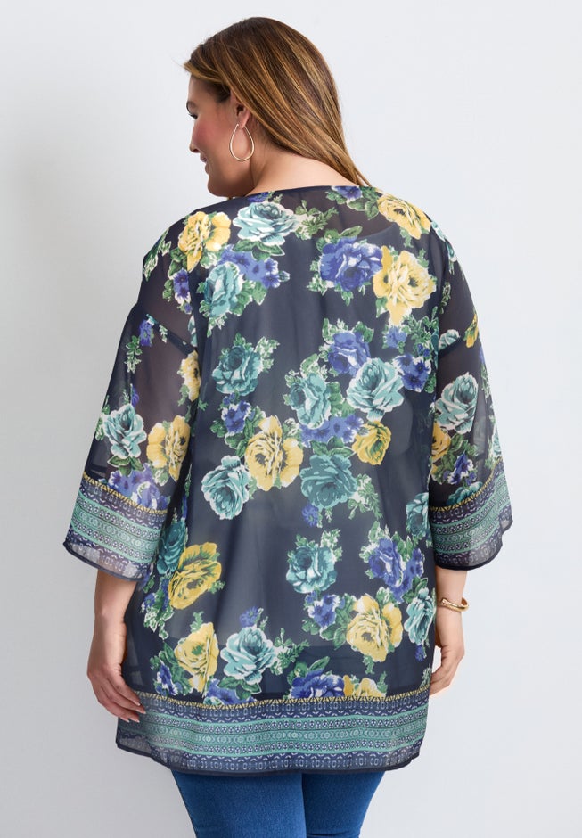 Bell Sleeve Kimono image number 1