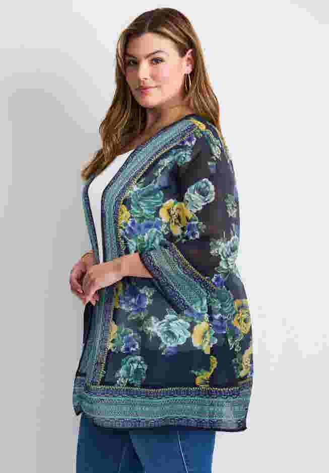 Bell Sleeve Kimono image number 2