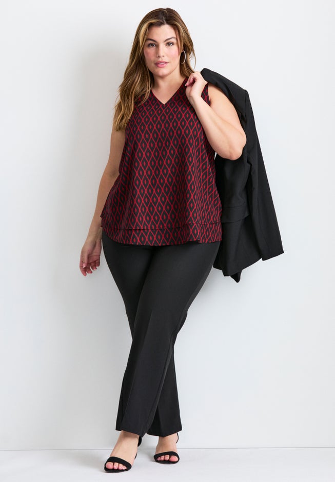 Sleeveless Double Layer Swing Tank image number 3