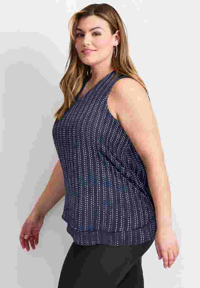 Sleeveless Double Layer Swing Tank image number 2