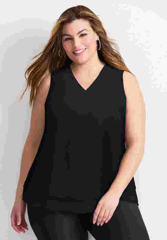 Sleeveless Double Layer Swing Tank image number 0