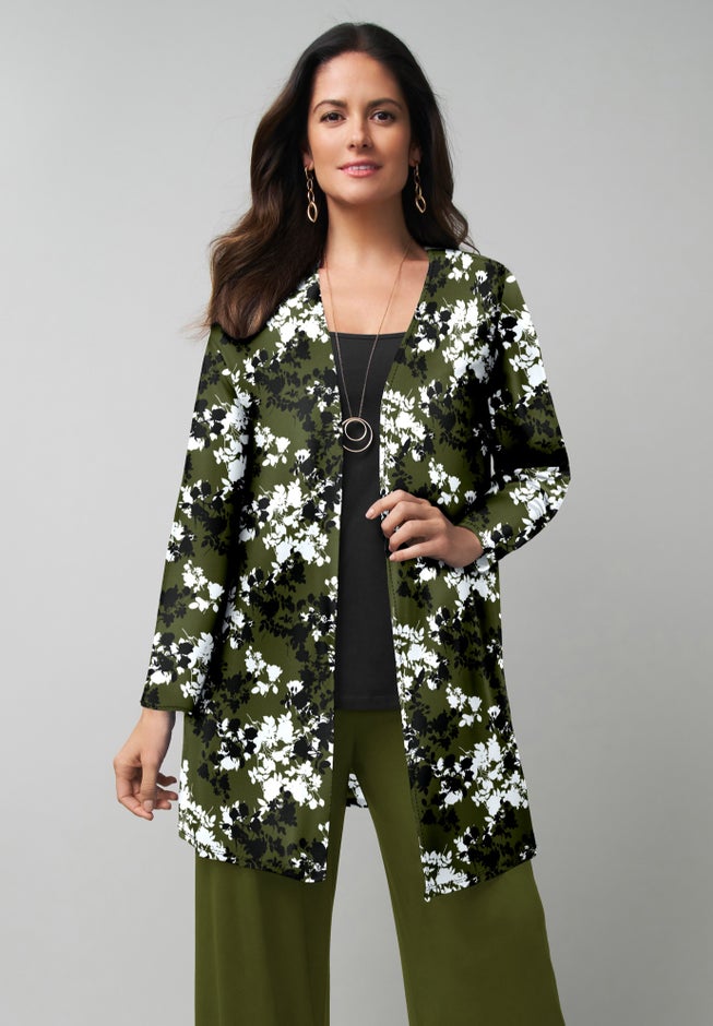 Everyday Stretch Knit Open Front Cardigan image number 0