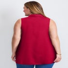 Zip Neck Hi-Low Shirt image number null