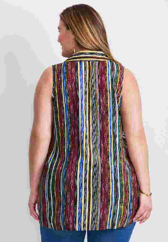 Zip Neck Hi-Low Shirt image number 1