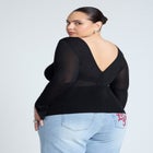 Button Detail Boatneck Sweater image number null