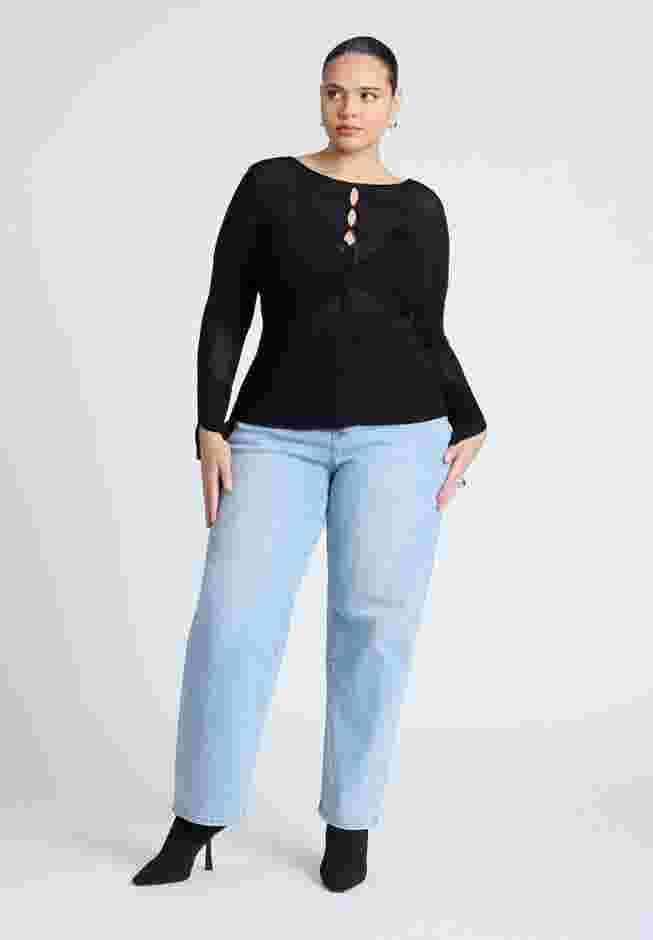 Button Detail Boatneck Sweater image number 2