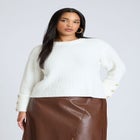 Buttoned Sleeve Sweater image number null