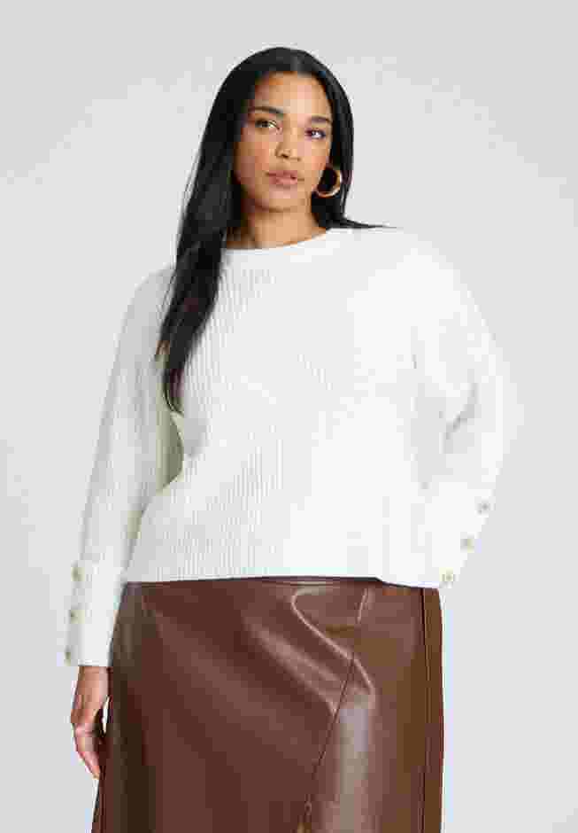 Buttoned Sleeve Sweater image number 0