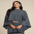 Draped Cropped Sweater image number null