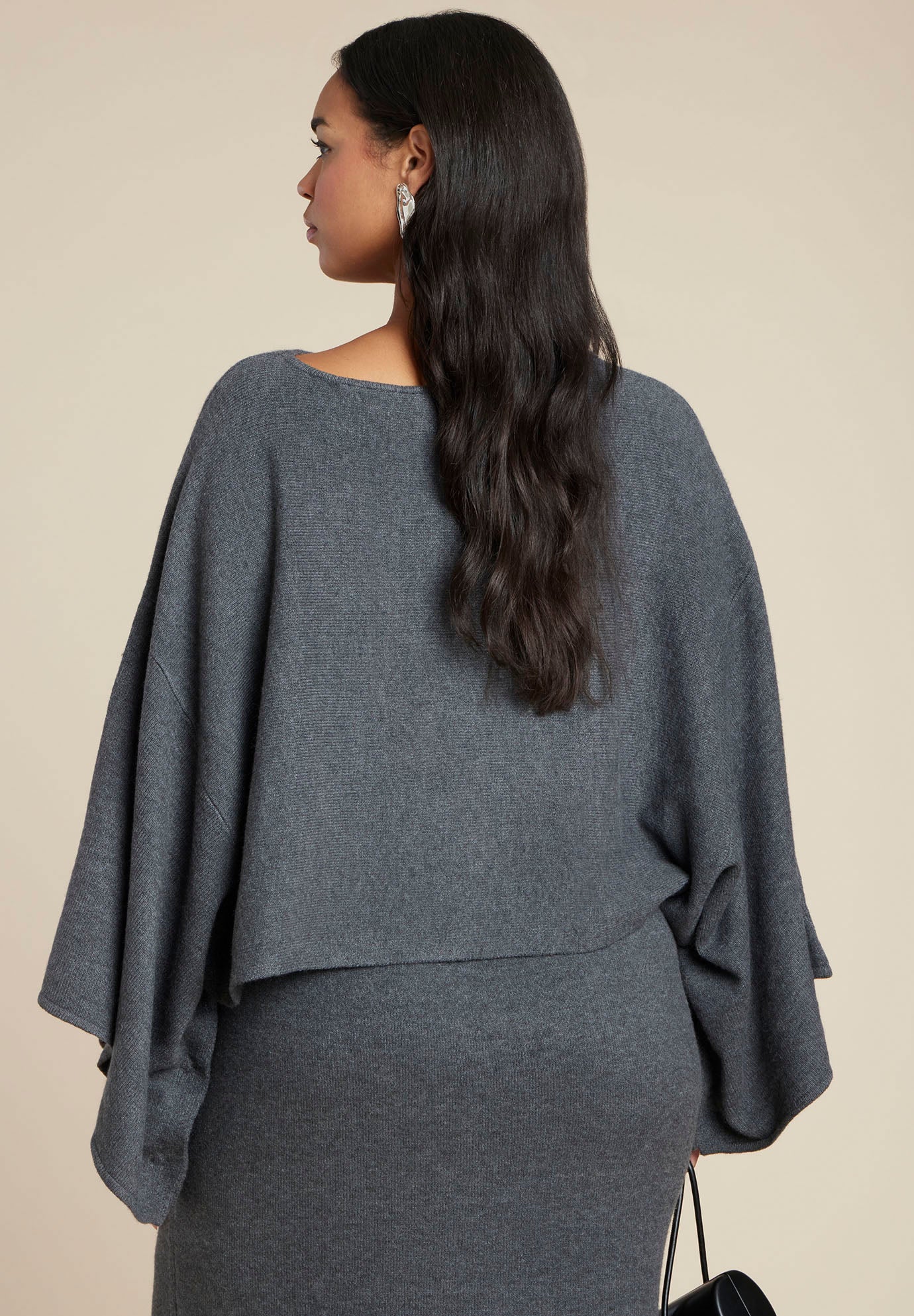 Draped Cropped Sweater image number 2