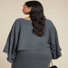 Draped Cropped Sweater image number null