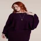 Draped Cropped Sweater image number null