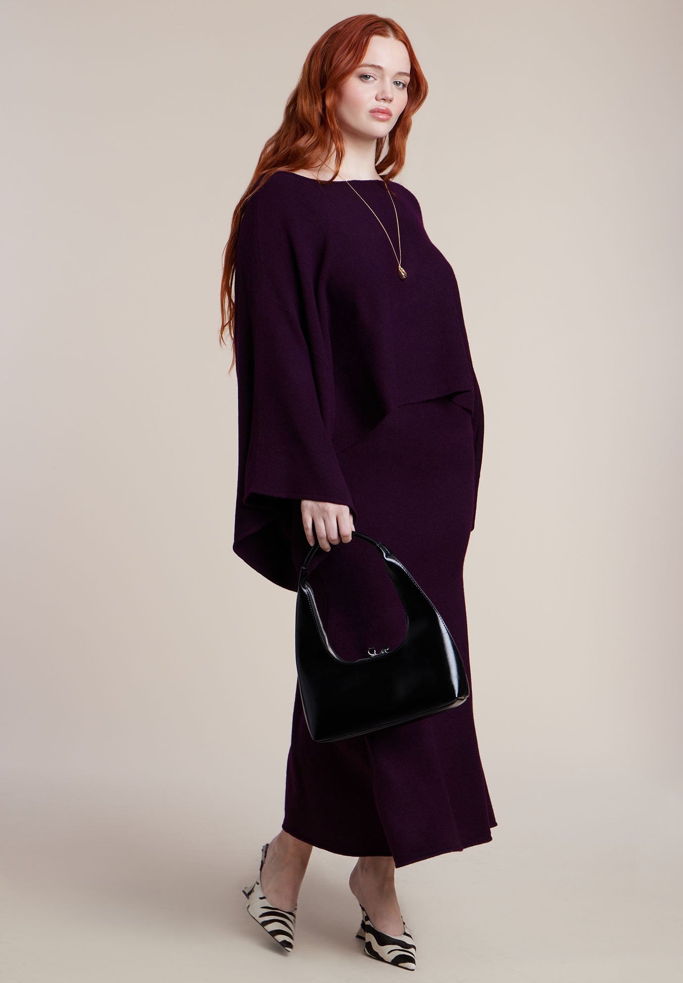 Draped Cropped Sweater image number 2