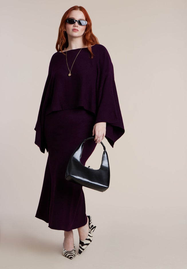 Draped Cropped Sweater image number 3