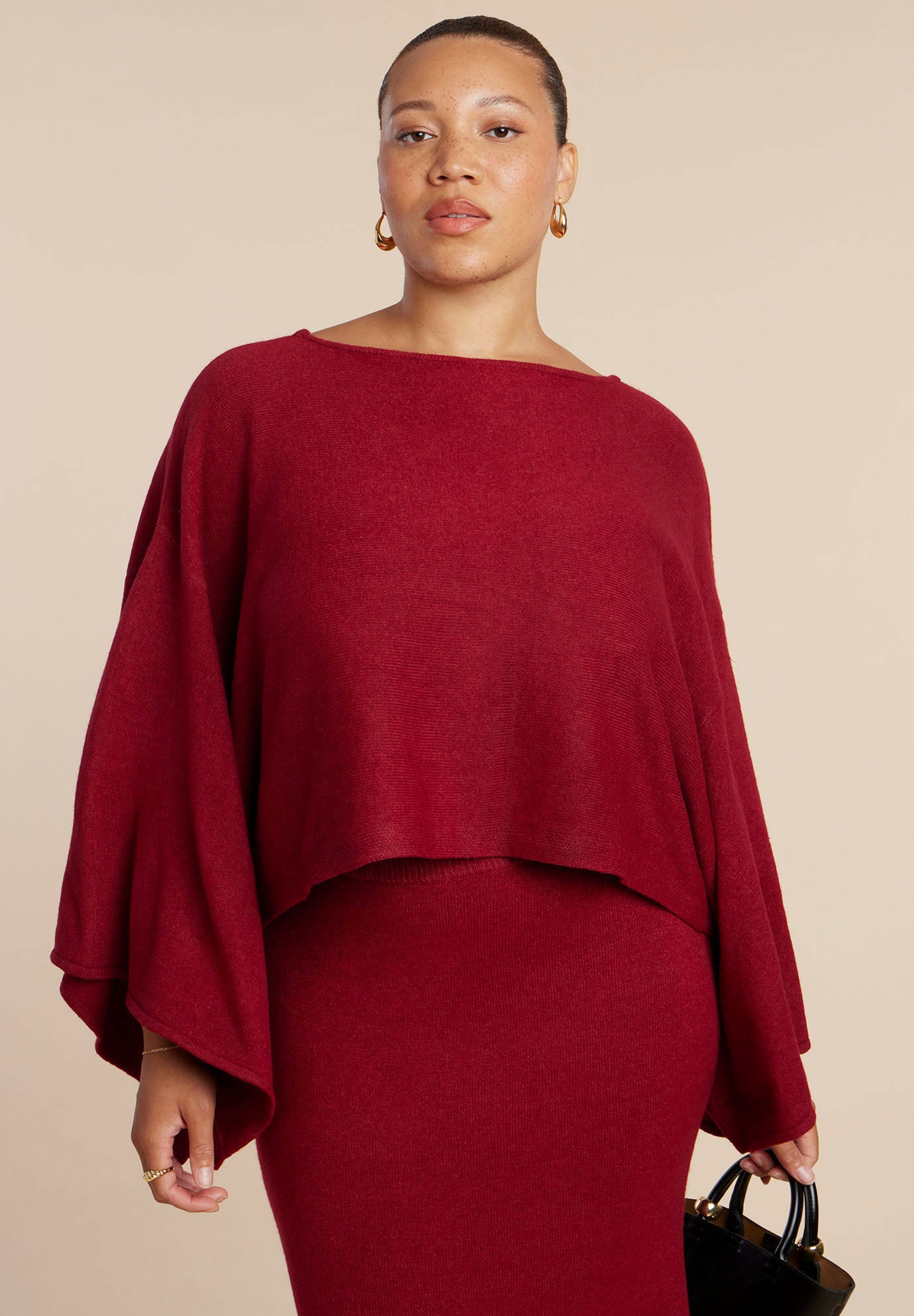 Draped Cropped Sweater image number 0