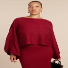 Draped Cropped Sweater image number null