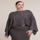 Draped Cropped Sweater image number 0