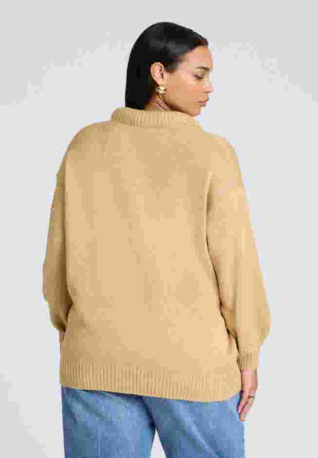 Round Neckline Slouchy Sweater image number 1