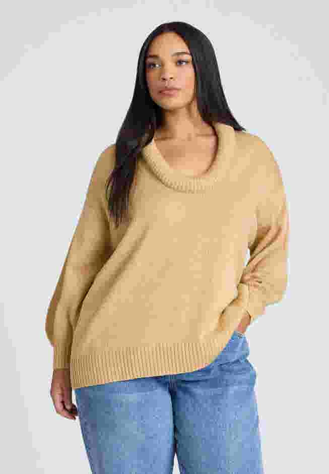 Round Neckline Slouchy Sweater image number 0