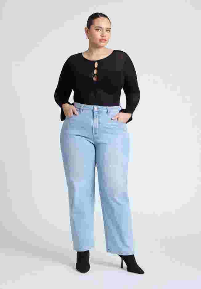 Embroidered Naomi Straight Leg Jean image number 2