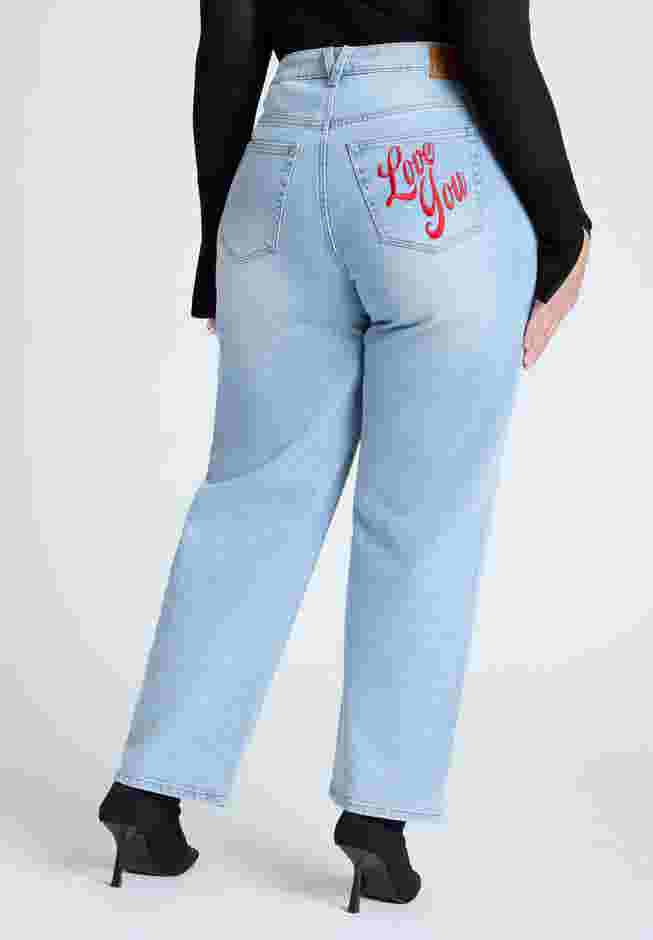Embroidered Naomi Straight Leg Jean image number 4