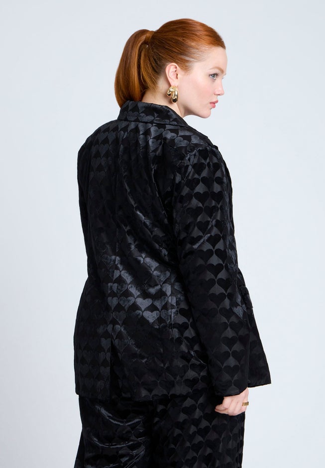 Heart Velvet Blazer image number null