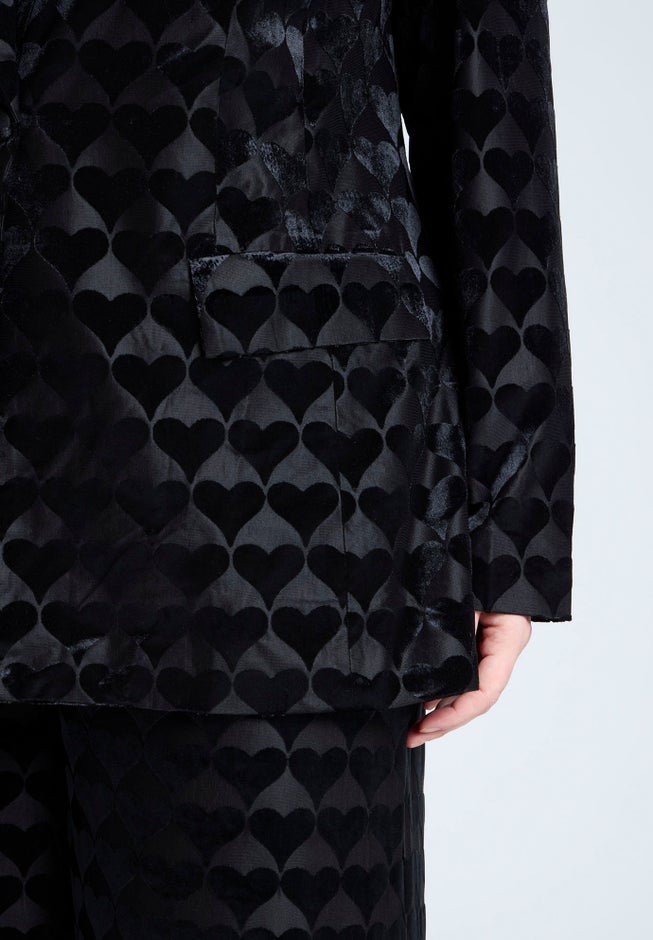 Heart Velvet Blazer image number 2