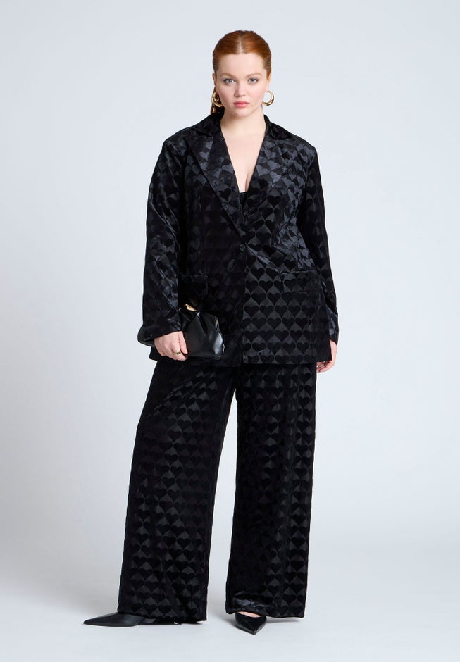 Heart Velvet Blazer image number null