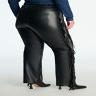 Faux Leather Pant With Fringe image number null