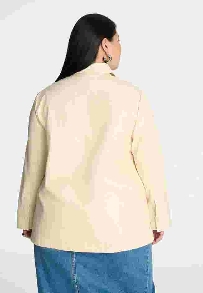 Faux Leather Shacket image number 1