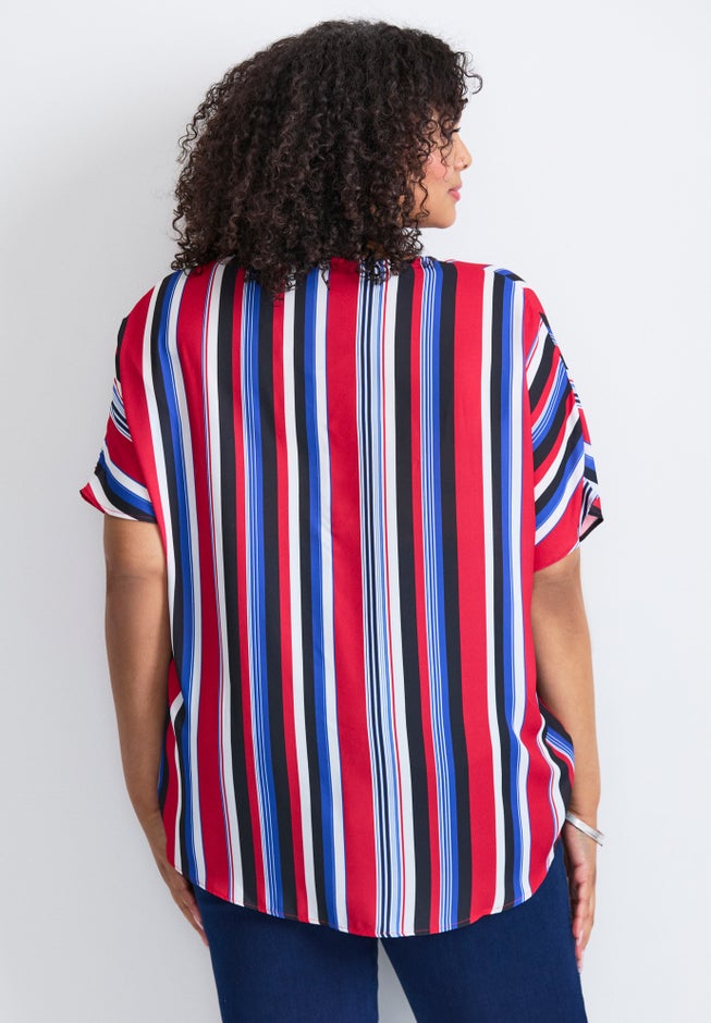 Knot Front Dolman Sleeve Blouse image number 1