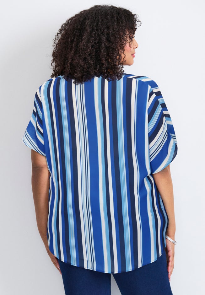 Knot Front Dolman Sleeve Blouse image number 1