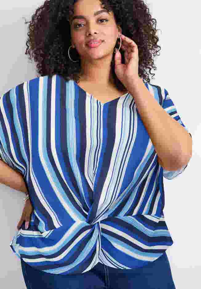 Knot Front Dolman Sleeve Blouse image number 3
