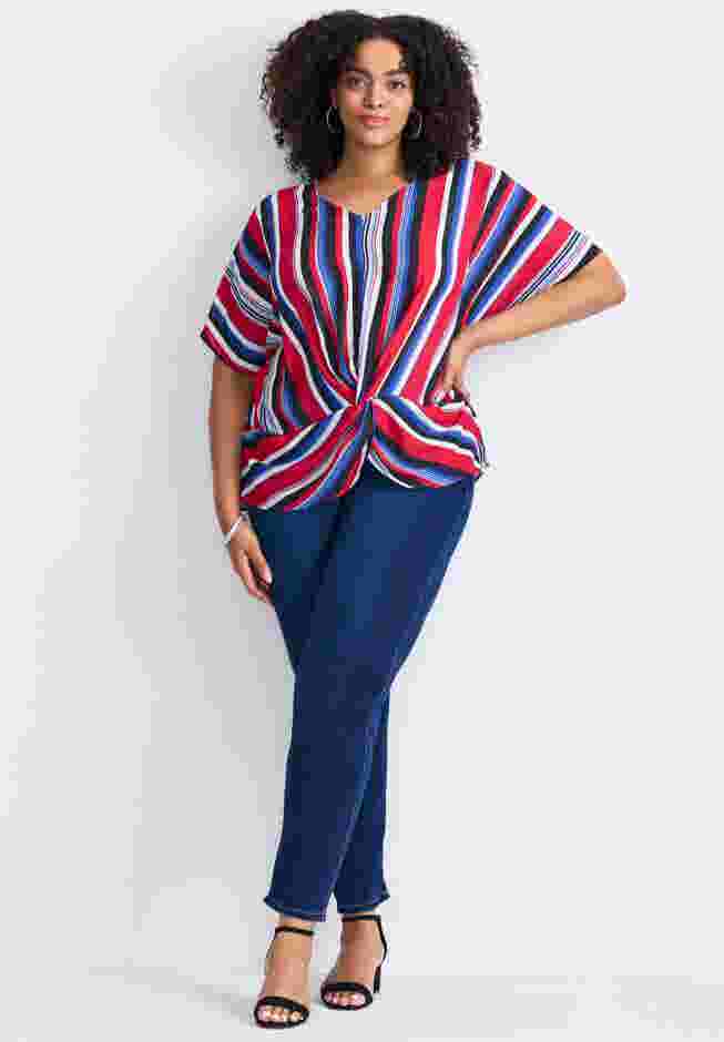 Knot Front Dolman Sleeve Blouse image number 0