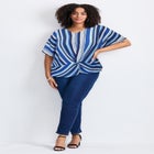 Knot Front Dolman Sleeve Blouse image number null