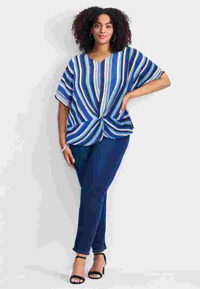 Knot Front Dolman Sleeve Blouse image number 0