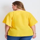 Flutter Sleeve Keyhole Blouse image number null