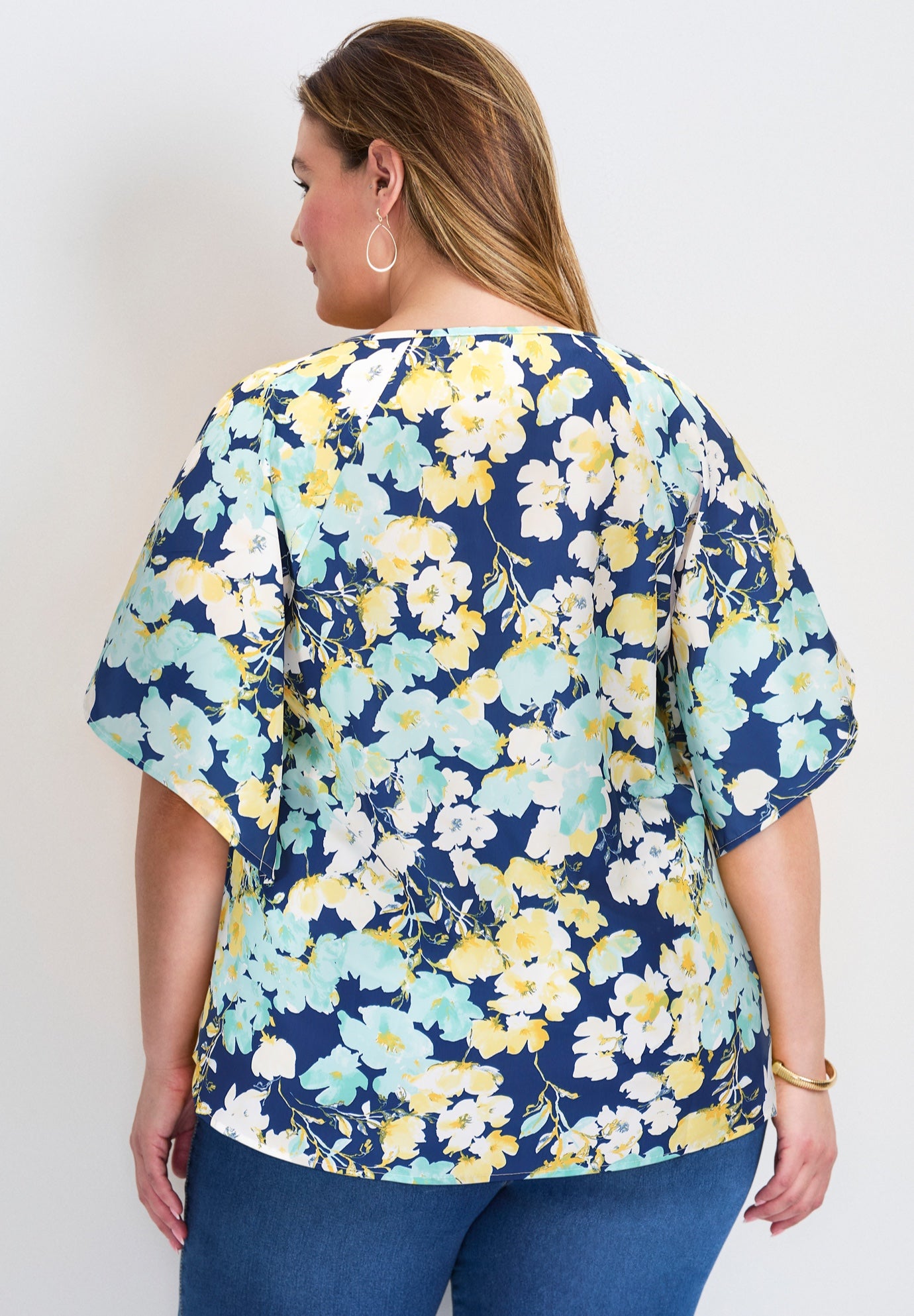 Flutter Sleeve Keyhole Blouse image number 1