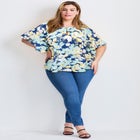 Flutter Sleeve Keyhole Blouse image number null