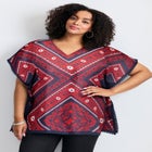 Crochet Trim Poncho Top image number null