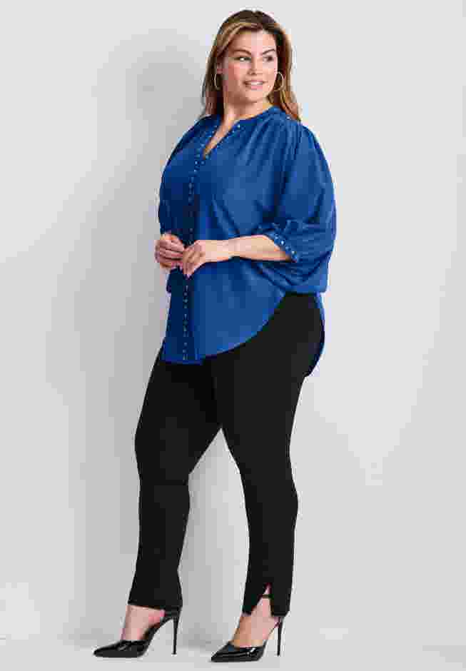 Studded Blouson Sleeve Blouse image number 2