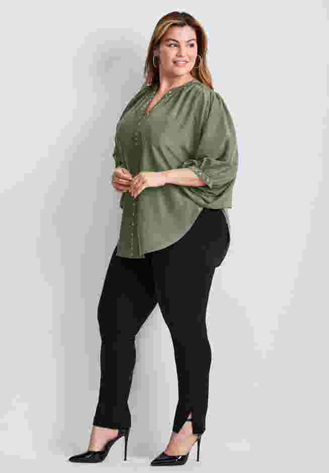 Studded Blouson Sleeve Blouse image number 2