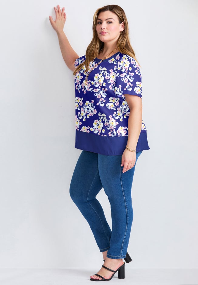 Color Block Hem Top image number 2