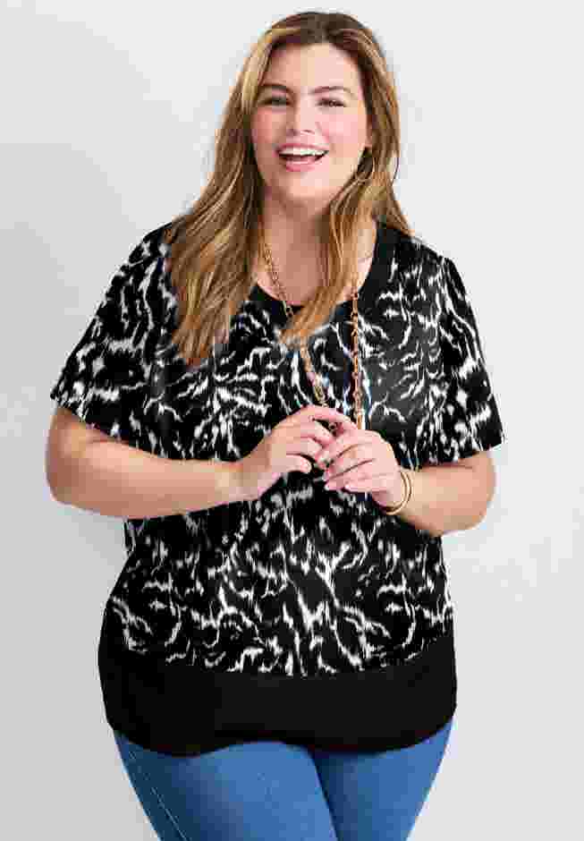 Color Block Hem Top image number 0