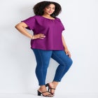 Keyhole Dolman Sleeve Blouse image number null